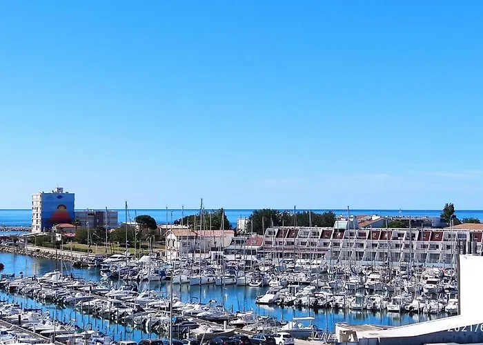 River - Joli 2 Pieces, Etage Eleve, Vue Sur Port Et Mer, Calme Et Proche Des Plages Mauguio